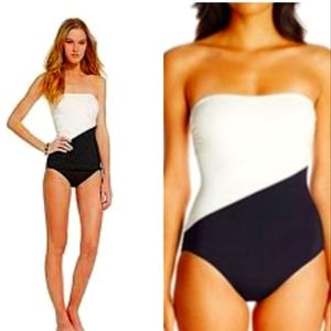 Vince Camuto Sexy One Piece black and white